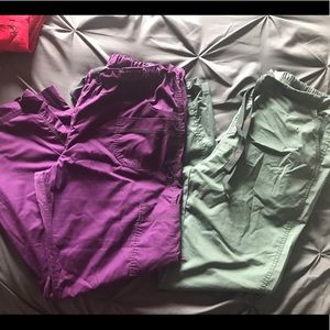 TWO PAIRS SCRUB PANTS